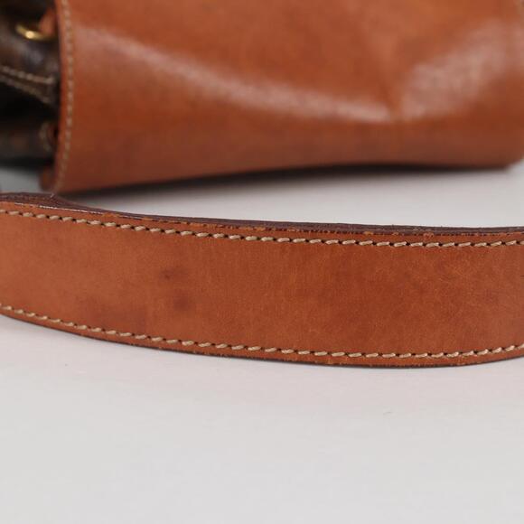 CELINE Macadam Canvas Shoulder Bag Pvc Leather Brown Gold - Picture 8 of 13